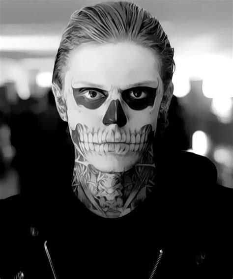 American Horror Story season 1 has it all strong performances, a creepy haunted mansion, secrets being revealed, and Evan Peters as the memorable character Tate Langdon. . Tate langdon skull